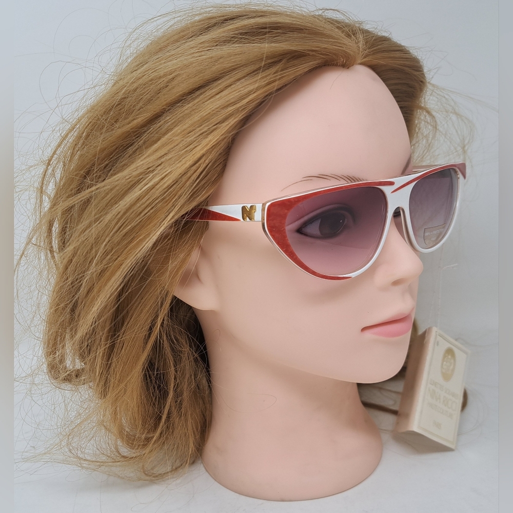 NWT Nina Ricci Women's Sunglasses Retro Vintage 70s 80s Hand Made Paris 1042 CL - Picture 10 of 16